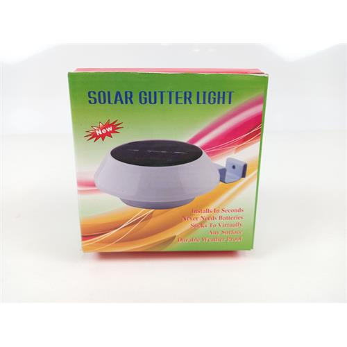 LÂMPADA 4 LEDs BRANCO GELO COM PAINEL SOLAR EMBUTIDO