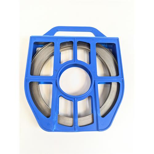 CARRETEL DE FITA DE AÇO W1 P/ ABRAÇADEIRAS 25m COMP. / 14mm LARGURA