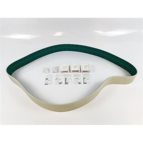 CORREIA DE TRANSPORTE (MATERIAL DE BORRACHA) 2,20m - 224 DENTES - COM ACESSÓRIOS