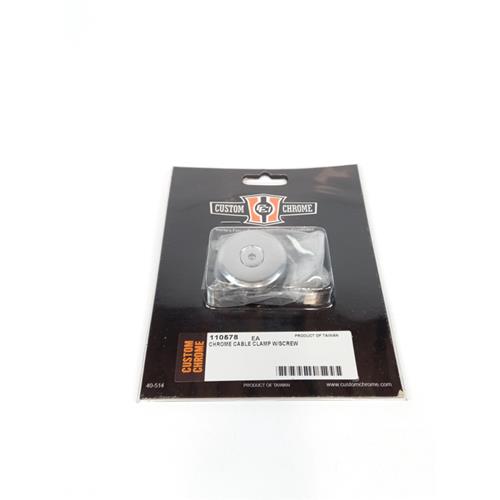 GRAMPO DE CABO DE FREIO CROMADO P/ MOTOCICLETAS - FURO 1/4-20"