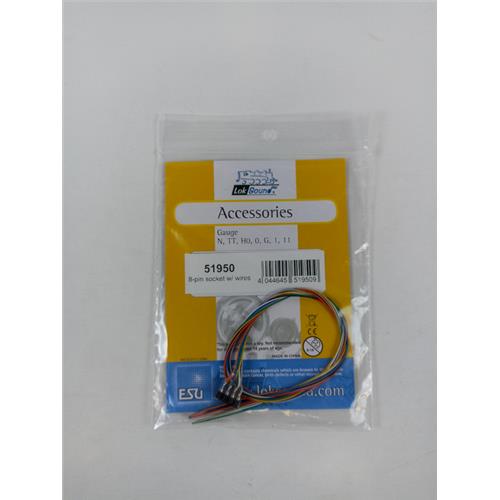 CONJUNTO DE CABOS COM SOQUETE 8 PINOS - COMPRIMENTO 30cm