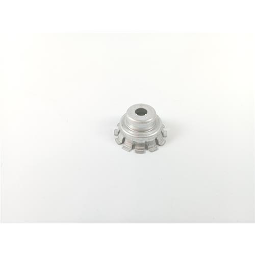 PACOTE 100 UNIDADES DE ILHÓ DE ALUMÍNIO PRATA - DIÂMETRO DO EIXO 4.3mm - DIÂMETRO INTERNO 10mm - 12 DENTES Ø21xØ17mm