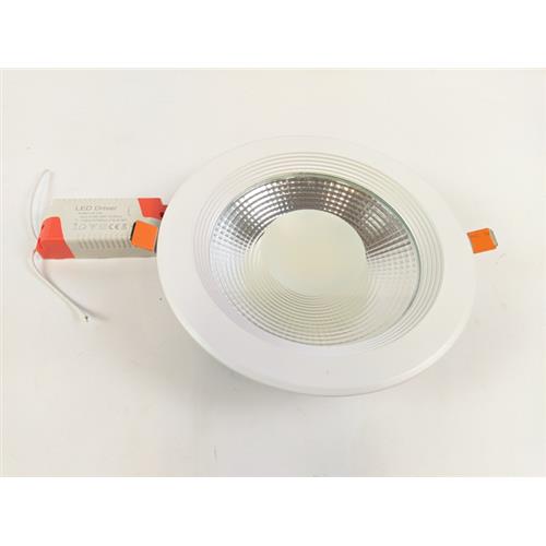 LUMINÁRIA DE LED 20W 6500K DE EMBUTIR - LED DRIVER 85-265VAC - 60-80V 300mA - Ø185mm