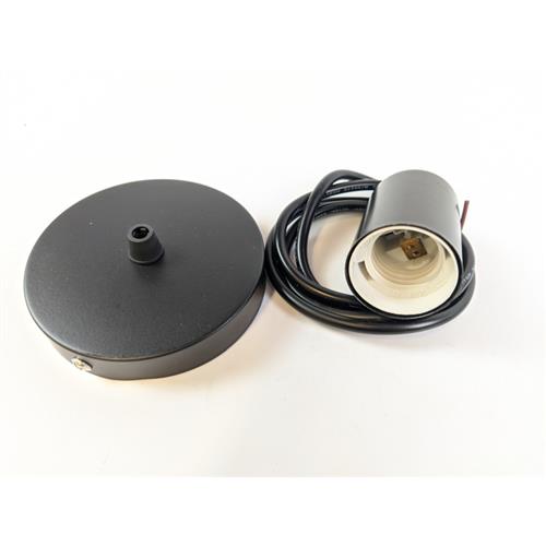 KIT SOQUETE DE LÂMPADA T210 E27 250V 4A C/ CABO DE 1 METRO + SUPORTE DE FIXAÇÃO