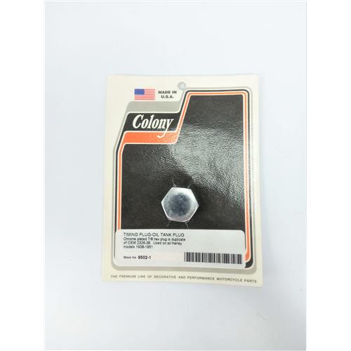 BUJÃO P/ TANQUE DE ÓLEO DE HARLEY-DAVIDSON 1938-1951 - 5/8"-18 - HEXAGONAL 22x22x18mm