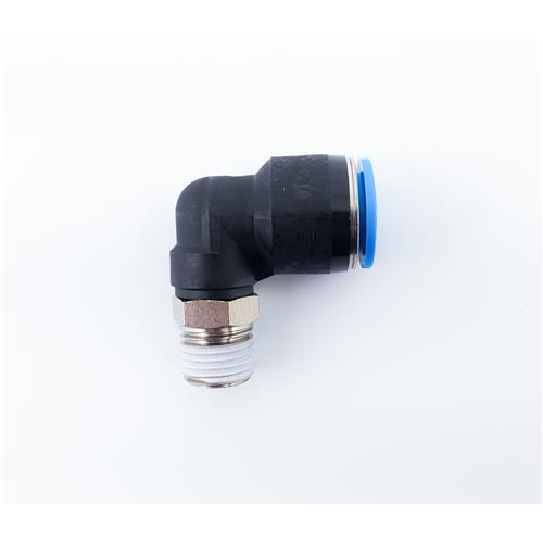 CONEXÃO RÁPIDA EM L COM ROSCA MACHO 1/4 Ø8mm 0,95 - 6 BAR