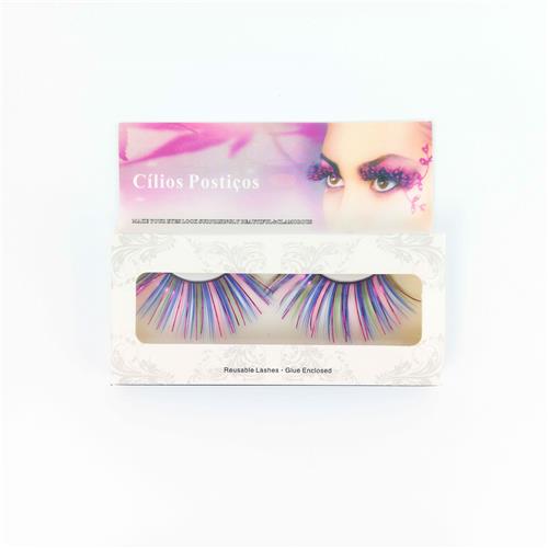 CÍLIOS POSTIÇOS AZUL/VERDE/ROSA