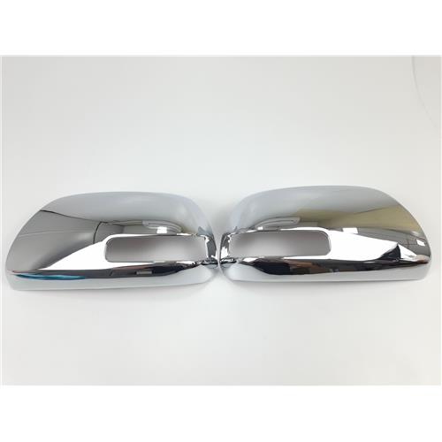 CAPA EXTERNA DO RETROVISOR CROMADO C/ FURO DO PISCA P/ TOYOTA HILUX (2012 - 2015) - PAR