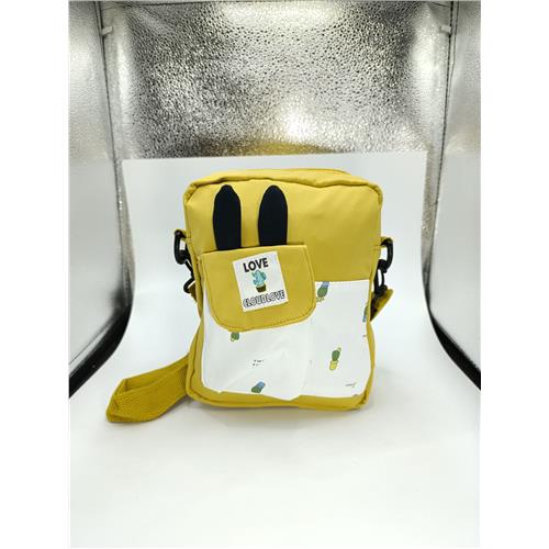 MINI BOLSA DE CACTO AMARELO 20x19cm - 1 DIVISÓRIA INTERNA / ALÇA 60cm