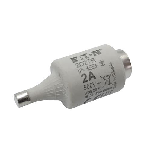 ELEMENTO FUSÍVEL BAIXA TENSÃO, 2A, 500 V CA, TIPO D2, GR, NORMA IEC, ULTRA-RÁPIDO SÉRIE BUSSMANN