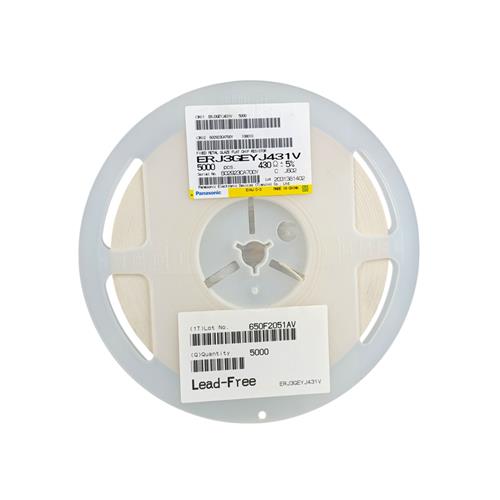 CARRETEL COM 5000 RESISTORES SMD 430? ±5% 0,1W 0603 (1608) AEC-Q200