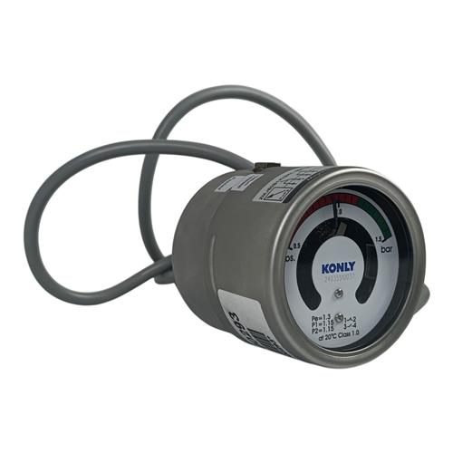 MANÔMETRO DIFERENCIAL ZMJ60B1K COM CONTATOS ELÉTRICOS 1.5 BAR KONLY
