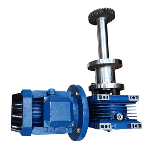 MOTORREDUTOR COM ENGRENAGEM HELICOIDAL SEM-FIM RV063, MOTOR ELÉTRICO TRIFÁSICO VGO MOTORS MS8024, 0,75 KW (1 CV) TENSÃO 220/380V