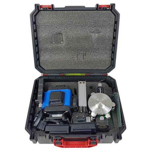 NÍVEL A LASER 4D 16 LINHAS 360° AUTONIVELANTE 25M IP54 RECARREGÁVEL COM CONTROLE REMOTO BASE E SUPORTE