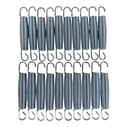 KIT 20 MOLAS PARA CAMA ELÁSTICA 14 CM COM GANCHOS NAS PONTAS PARA REPOSIÇÃO EM TRAMPOLIM