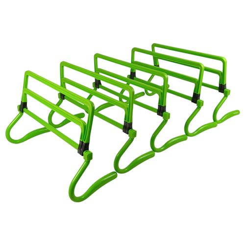 KIT 5 BARREIRAS DE AGILIDADE AJUSTÁVEIS PARA TREINO FUNCIONAL FUTEBOL SALTO COORDENAÇÃO E VELOCIDADE VERDE