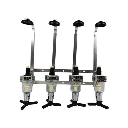 DISPENSADOR DOSADOR DE BEBIDAS COM SUPORTE DE PAREDE PARA 4 GARRAFAS BAR