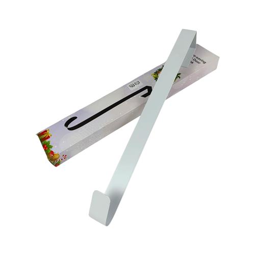 SUPORTE PARA GUIRLANDA DE NATAL GANCHO DE PORTA EM METAL BRANCO SEM FUROS