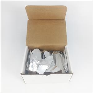 FOLHAS DE ALUMINIO PRE CORTADA 4CM X 11CM - CAIXA COM 2400g