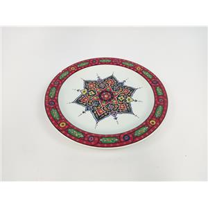 PRATO RASO TURCO DE CERÂMICA PINTADA P/ DECORAÇÃO