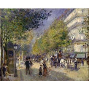FOTO GRAVURA QUADRO RENOIR - OS GRANDES BOULEVARES 93x76CM
