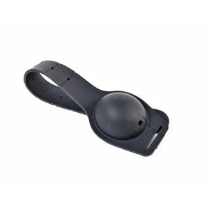 PULSEIRA DE SILICONE C/ RECIPIENTE DE ALCOOL GEL PRETA