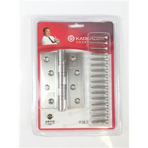 PAR DE DOBRADIÇAS EM AÇO INOX 8 FUROS DE FIXAÇÃO 102x77mm