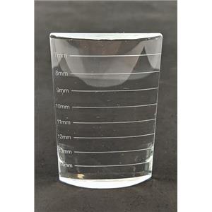 SUPORTE DE VIDRO TRANSPARENTE CURVADO P/ TUFOS DE CÍLIOS 7 - 14mm