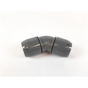 CONECTOR COTOVELO 45° DE ALUMÍNIO P/ TUBO DE AR - Ø60xØ40mm