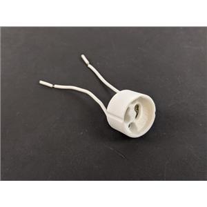 SOQUETE PADRÃO GU10 250V 2A C/ RABICHO 7,5cm P/ LÂMPADAS