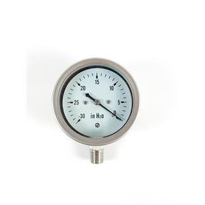 MANÔMETRO PRESSÃO BAIXA DE ÁGUA 0-30 POLEGADAS C/ ROSCA 1/2’’-18G