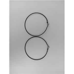 PAR DE BRINCOS DE BIJUTERIA ARGOLA PRETO