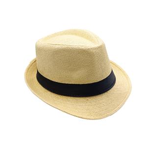 CHAPÉU ESTILO PANAMÁ 100% FIBRA VEGETAL COR PALHA  - CIRCUNFERÊNCIA 58cm
