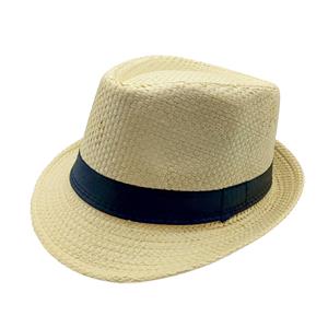 CHAPÉU ESTILO PANAMA 100% FIBRA VEGETAL CIRCUNFÊRENCIA 56cm / ABA 4cm - BEGE