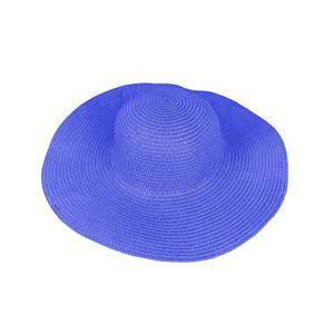 CHAPÉU DE PRAIA FEMININO 100% FIBRA VEGETAL COR AZUL ESCURO - ABA 11cm CIRCUNFERÊNCIA 58cm