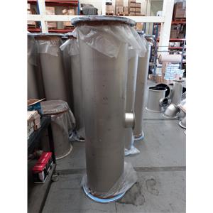 TUBO DE AÇO INOX 304 REVESTIMENTO INTERNO HALAR ECTFE - 3 SAÍDAS - Ø INTERNO 495mm - SAÍDA LATERAL Ø240xØ175mm