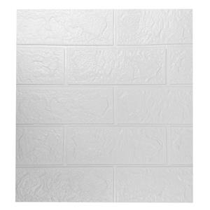 KTI COM 10 UN. PAPEL PAREDE 3D TIJOLO BRANCO