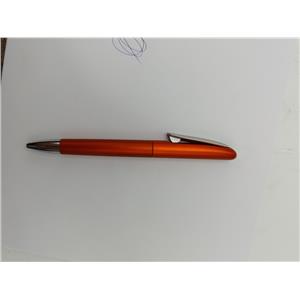 CANETA ESFEROGRÁFICA DE PLÁSTICO COM CLICK NA ALÇA - COR LARANJA