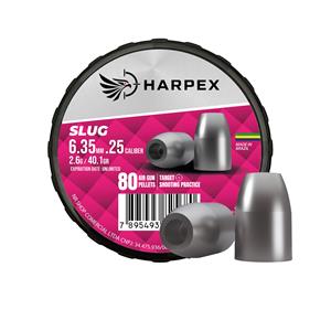 HARPEX SLUG AIRGUN PELLETS .25 CALIBER 40.1gr (2.6g) -  80 PELLETS