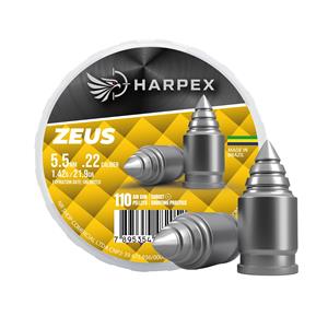 HARPEX ZEUS AIRGUN PELLETS .22 CALIBER 21.9gr (1.42g) - 110 PELLETS