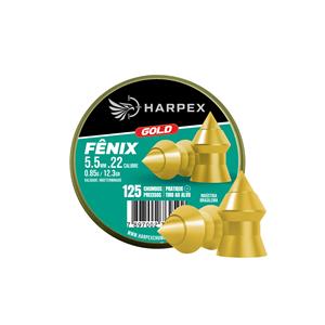 KIT 125 CHUMBINHOS 5.5mm (.22) 0.85g (12,3gr) FÊNIX GOLD (LATA)