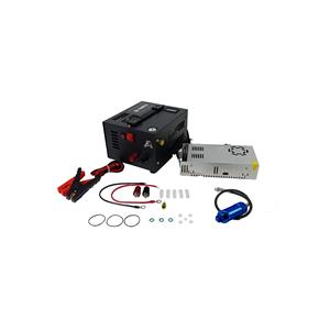 COMPRESSOR DE AR PCP DE ALTA PRESSÃO PORTATIL C/ FONTE BIVOLT E FITLRO GRANDE AZUL
