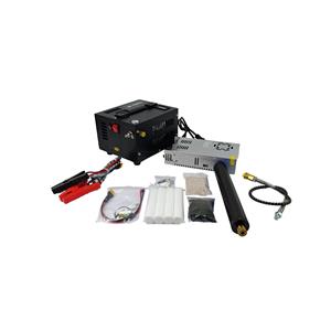 COMPRESSOR DE AR PCP DE ALTA PRESSÃO PORTATIL C/ FONTE BIVOLT E FITLRO LONGO PRETO