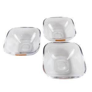 JOGO 3 PÇS SALADEIRA DOMINO EM CRISTAL - 13cm