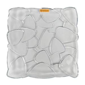 PRATO QUADRADO PETALS EM CRISTAL - 28cm