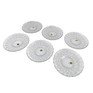 CONJUNTO 6 PÇS PRATOS DE SOBREMESA PARIS GOLD EDITION EM VIDRO - 19cm