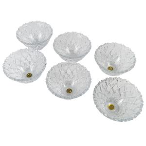 JOGO 6 PÇS FRUTEIRA SMALL BOWL PARIS GOLD EDITION EM VIDRO - 12cm