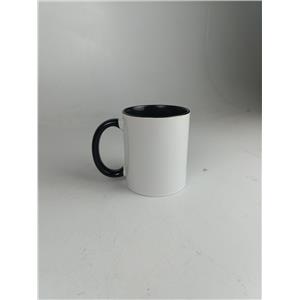 CANECA DE CAFÉ CERAMICA / PRETO- BRANCO 400ML