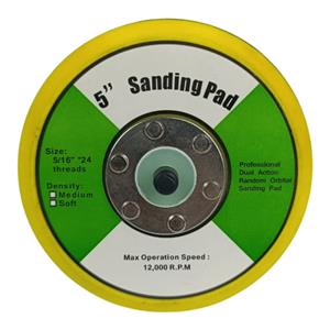 SUPORTE DE LIXA 5" C/ VELCRO ROSCA 5/16"-24 12.000 RPM DUAL ACTION