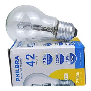 LÂMPADA HALÓGENA PHILBRA 42W E27 220V 2700K